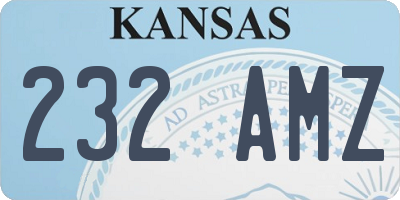 KS license plate 232AMZ