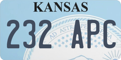 KS license plate 232APC