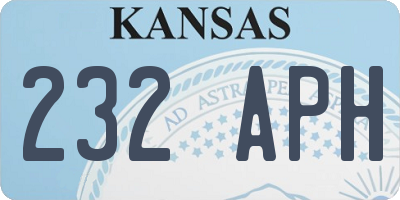 KS license plate 232APH