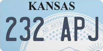 KS license plate 232APJ