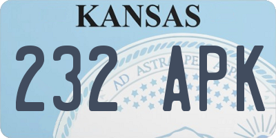 KS license plate 232APK