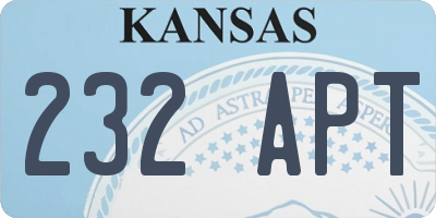 KS license plate 232APT