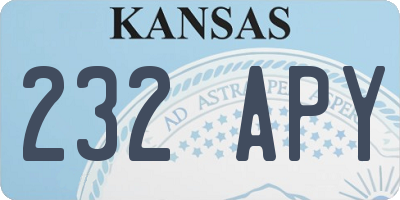 KS license plate 232APY
