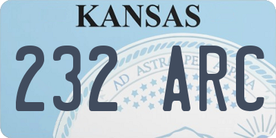KS license plate 232ARC