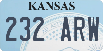KS license plate 232ARW