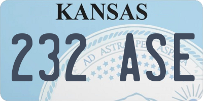 KS license plate 232ASE