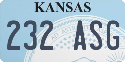 KS license plate 232ASG