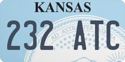 KS license plate 232ATC