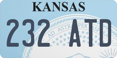 KS license plate 232ATD