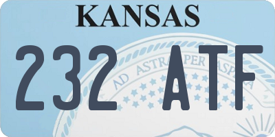 KS license plate 232ATF