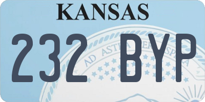 KS license plate 232BYP