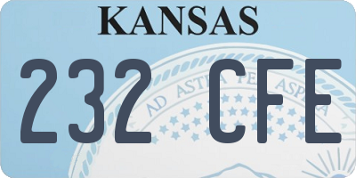KS license plate 232CFE