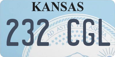 KS license plate 232CGL