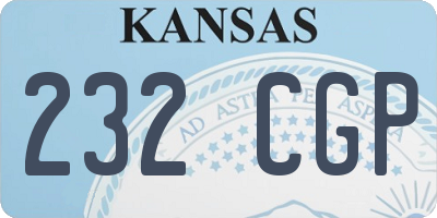 KS license plate 232CGP