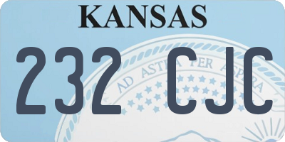 KS license plate 232CJC