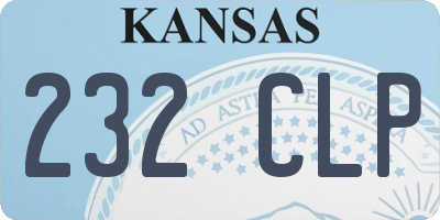 KS license plate 232CLP