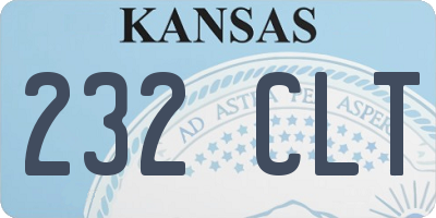 KS license plate 232CLT