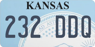KS license plate 232DDQ