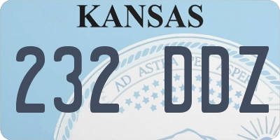 KS license plate 232DDZ