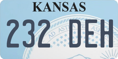 KS license plate 232DEH