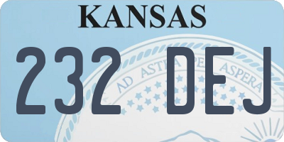 KS license plate 232DEJ