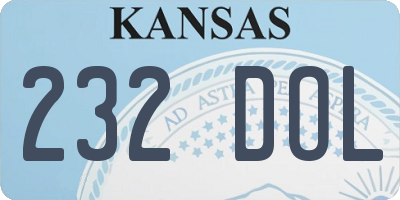 KS license plate 232DOL