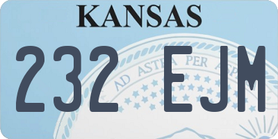 KS license plate 232EJM