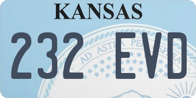 KS license plate 232EVD
