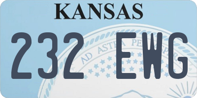 KS license plate 232EWG