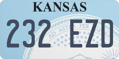 KS license plate 232EZD