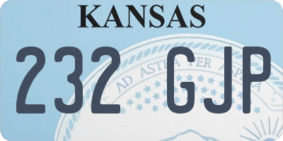 KS license plate 232GJP