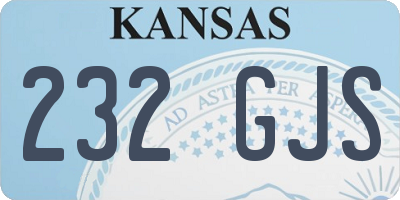 KS license plate 232GJS