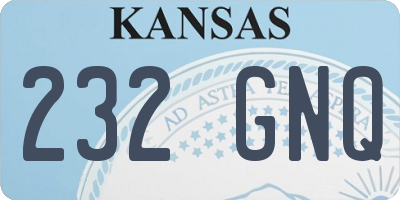 KS license plate 232GNQ