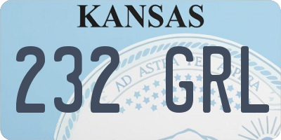 KS license plate 232GRL
