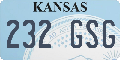 KS license plate 232GSG