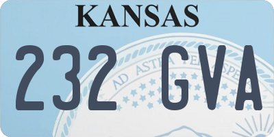 KS license plate 232GVA