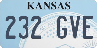 KS license plate 232GVE
