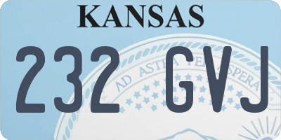 KS license plate 232GVJ