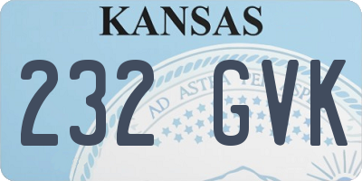 KS license plate 232GVK