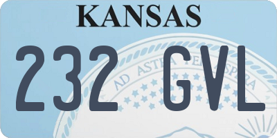 KS license plate 232GVL