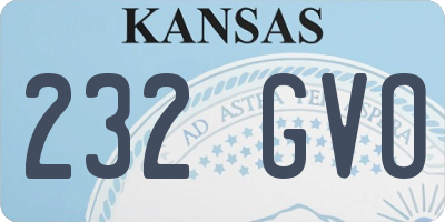 KS license plate 232GVO