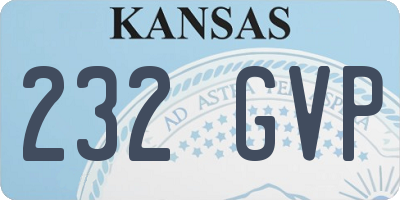 KS license plate 232GVP