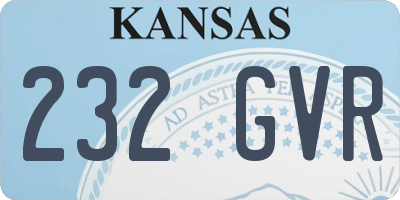 KS license plate 232GVR