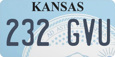 KS license plate 232GVU