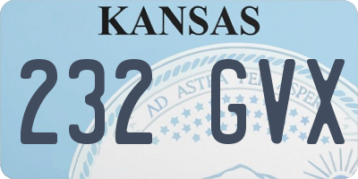 KS license plate 232GVX