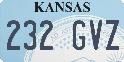 KS license plate 232GVZ