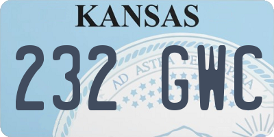 KS license plate 232GWC