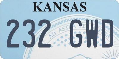 KS license plate 232GWD