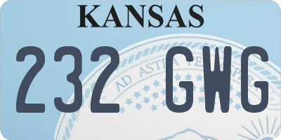 KS license plate 232GWG