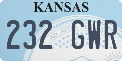 KS license plate 232GWR